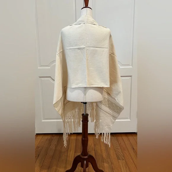 Cotton and Silk Traditional Mexican rebozo from Oaxaca. Mexican shawl, Handloom! - Picture 10 of 10